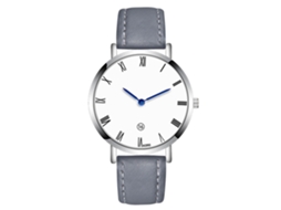 Relógio Masculino de Pulso Analógico de Quartzo com Pulseira de Couro Fashio