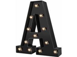 Novas letras e números em LED preto para decoração de eventos, casamentos, festas, aniversários e bares BRILVIBERA