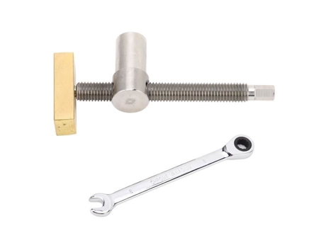 Grampo de Banco para Carpintaria - QIILU - Torno - Metal com Aço Inox - Branco QIILU