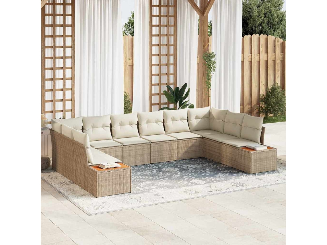 Vidaxl Conjunto De Sofá De Jardim 10 Unid. 10-número De Lugares