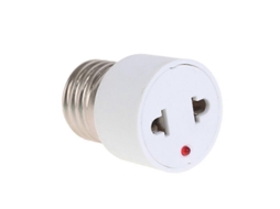 Adaptador de bucha E27 para tomada, suporte de lâmpada Edison com contato de cobre e resistente ao calor | S/MARCA