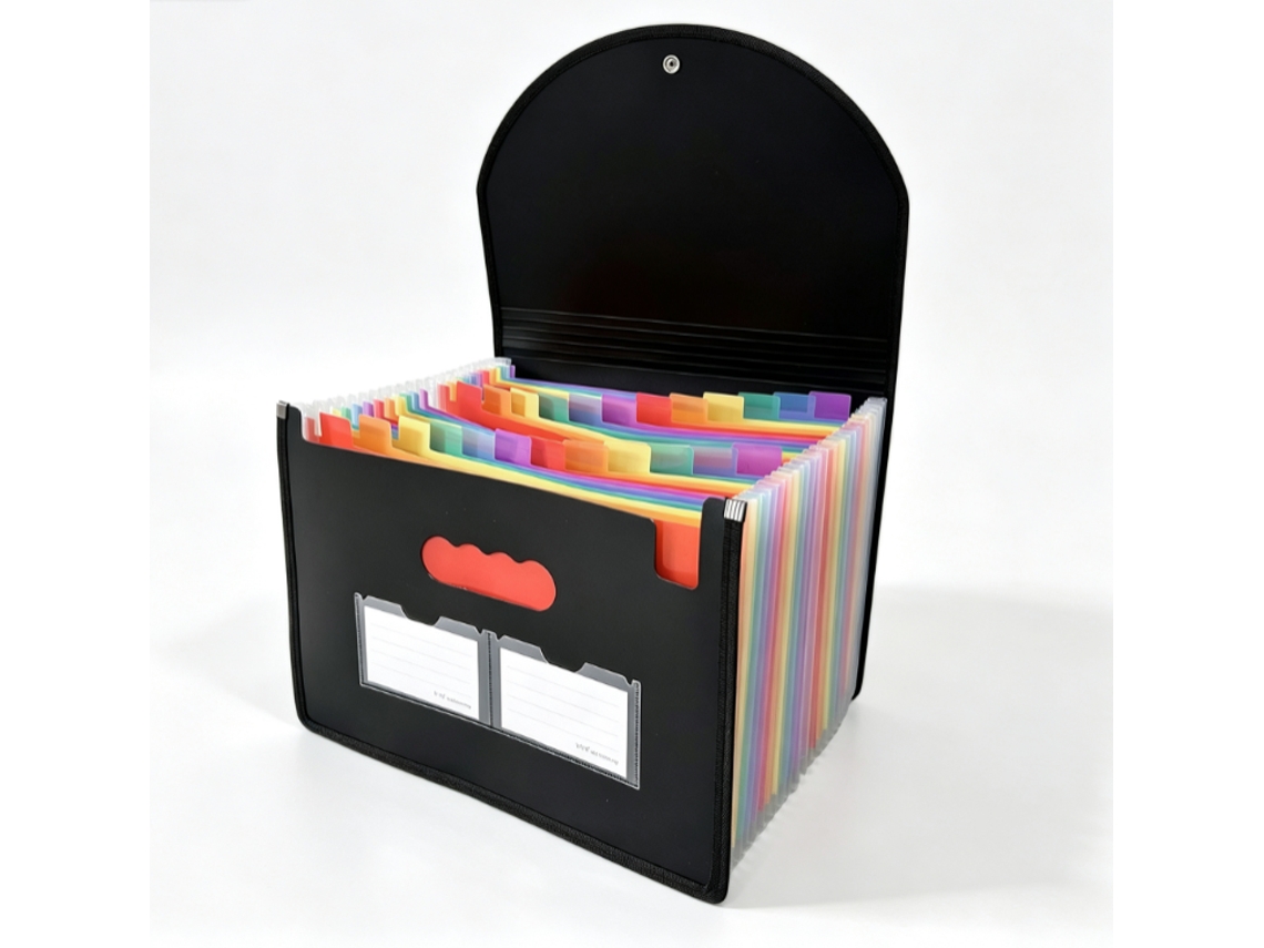 Pasta Sanfonada Plissada De 25 Polegadas, Organizador De Documentos A4, Ideal Para Estudantes E Profissionais De Desktop.