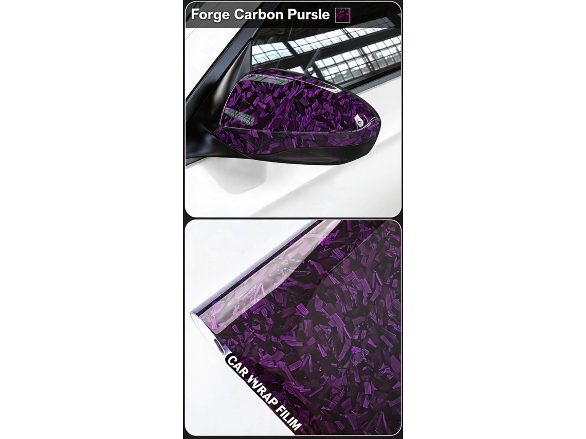 Película Adesiva 6d À Prova Dágua para Carro Pet, 30x100 Cm para Motocicletas e Automóveis HENTEN HOME Roxo