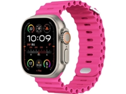 Pulseira ORYSIN Ocean Waves para Apple Watch 2 de 38 mm, design rosa, resistente e elegante.