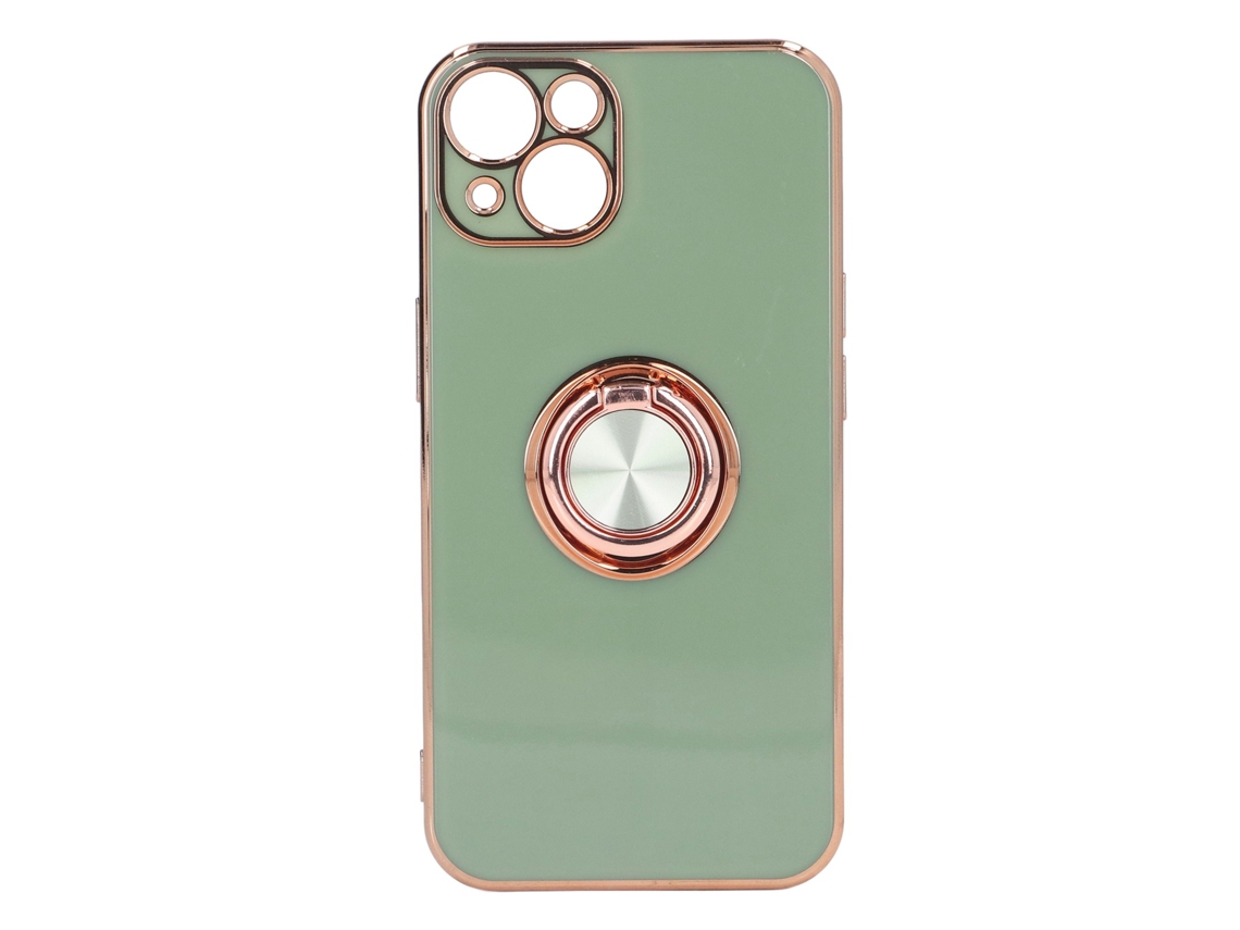 Aetheria capa de Telefone para Iphone 13 com Anel Giratório de Metal Eletroplacado Tpu Ultra Fina Verde Fruta