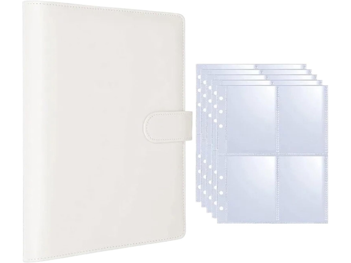 Classeur En Cuir Pu Couleur Bonbon A5 - 2 Peças - Couverture De Cartes Photo - Album - Papeterie Pour Photos