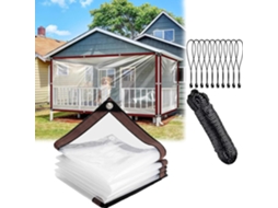 Clear Tarp Waterproof, Tarps Heavy Duty With Grommets Outdoors Vinyl Plastic Tarpaulin For Patio Enclosure Roofs