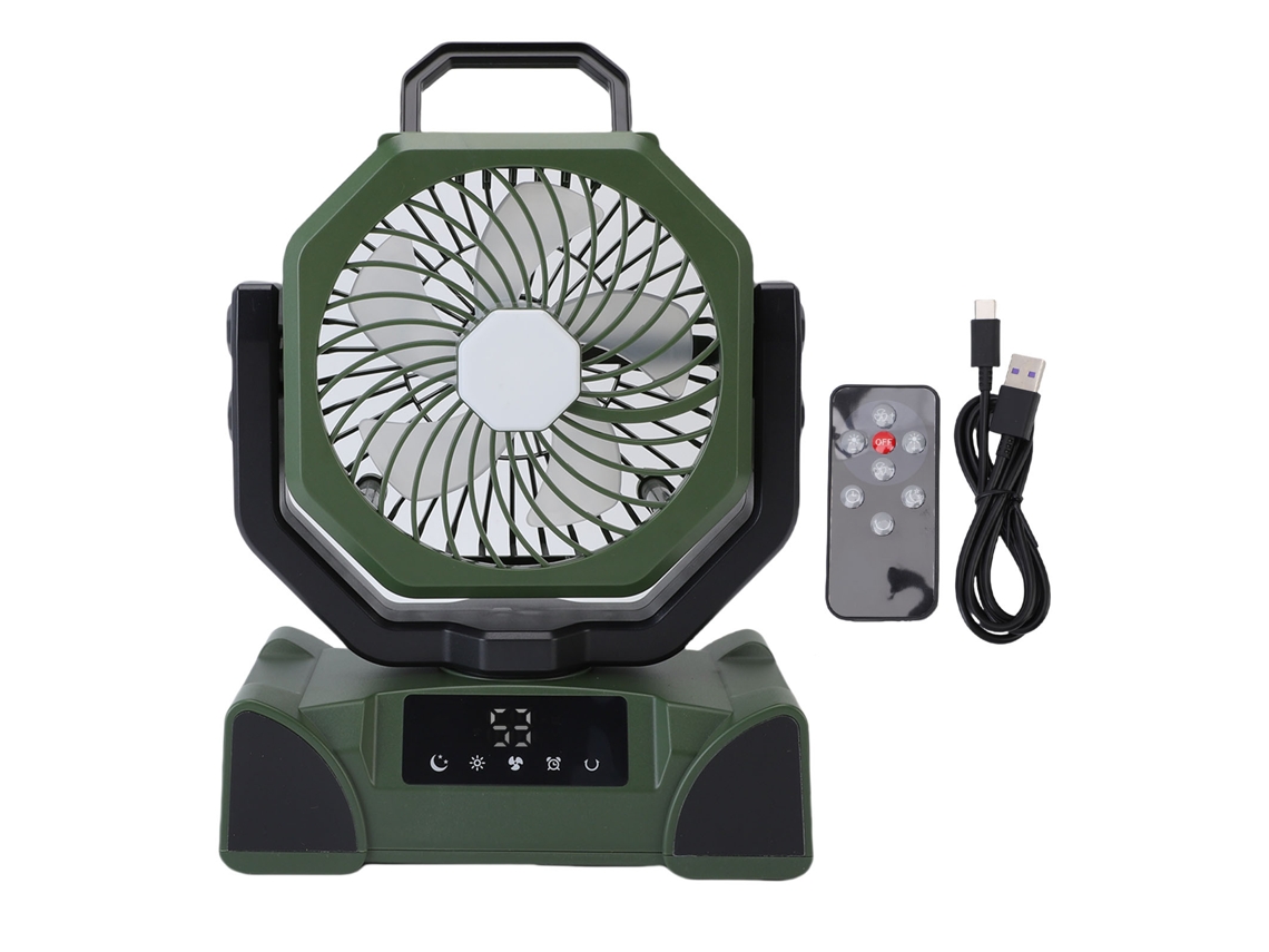 Fã De Camping Laxiscreed Com Controlo Remoto, Bateria De 20000mah E Oscilação Para Tendas E Pesca Ao Ar Livre