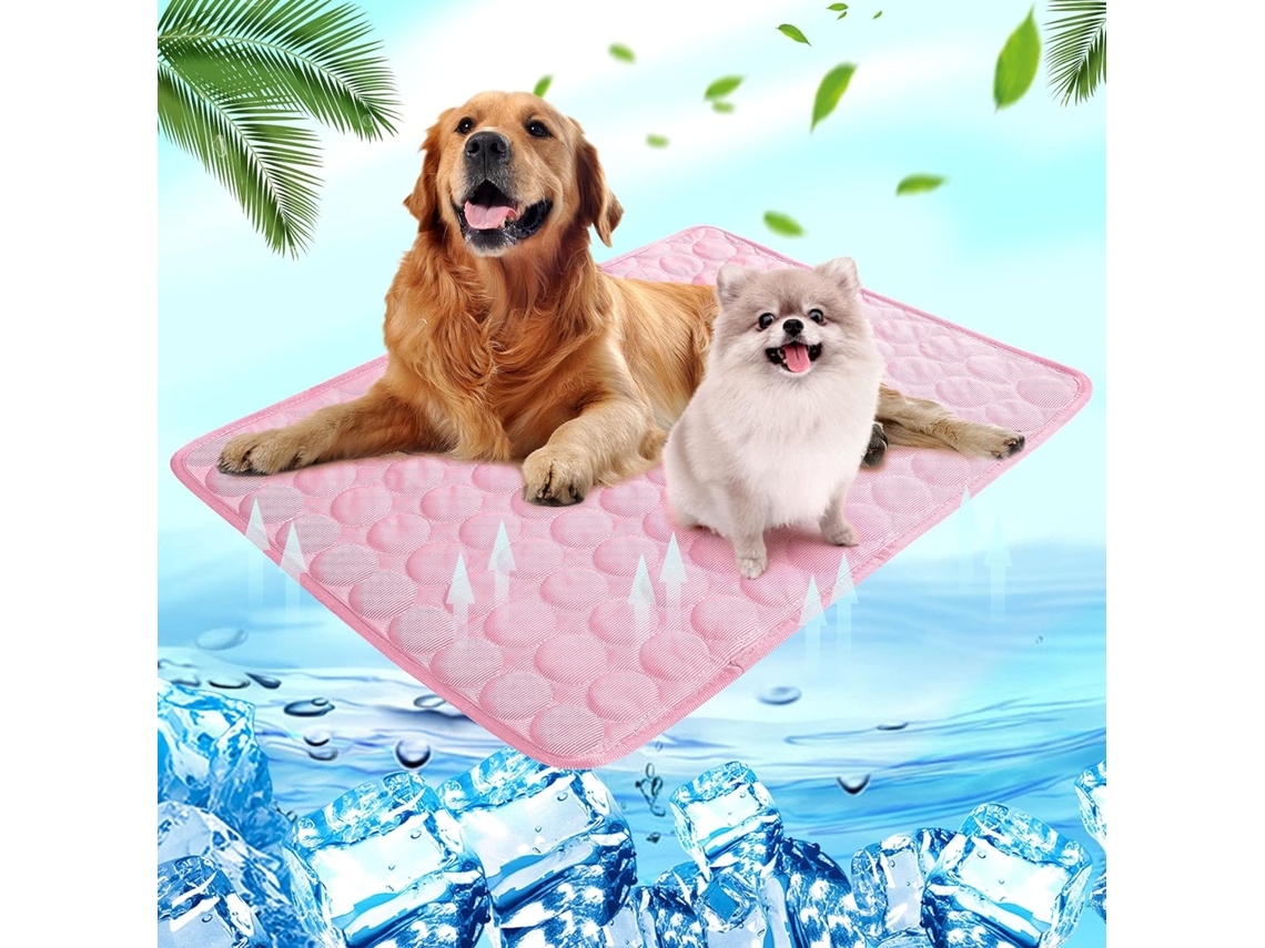 Tapete Refrescante, para Cães e Gatos, Autorefrescante, Lavável, Impermeável, Antiderrapante, 60x50 Cm, Rosa AQUAFORGE