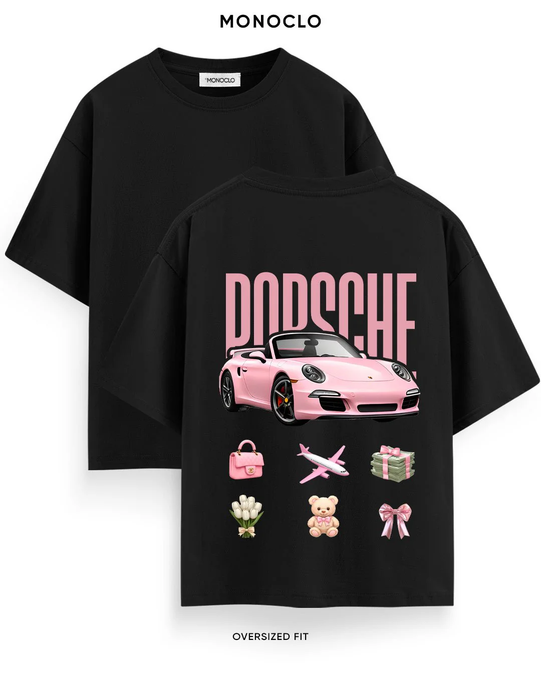 T-shirt Rockinstone Monoclo Porsche Pink Vibe (2xl)