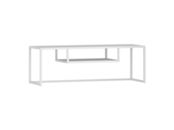 Mobiliário de Sala de Estar Isokyrö Estilo Industrial Metal 120X40X40Cm Branco [EN.CASA]