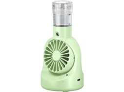 Ventilador Portátil Recarregável com Spray, Ventilador de Mesa, Pulverizador Portátil MDUG (verde)