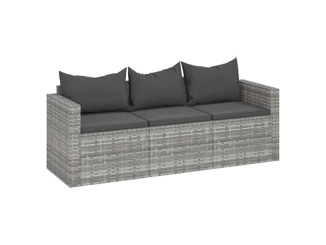 3-seater Garden Sofa, 3-seater Garden Sofas Vidaxl Cinzeto Rattan / Vime (n/a)