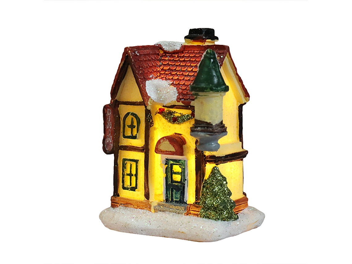Decoração de Natal Casa de Resina Iluminada S/MARCA