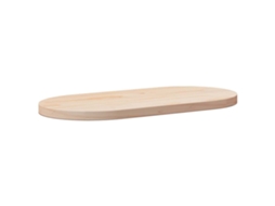 Vidaxl Tampo De Mesa 80x40x2,5 Cm Madeira Maciça Pinho Oval