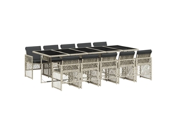 Garden Dining Set, Garden Dining Sets Vidaxl Cinzeto Rattan / Vime (n/a)