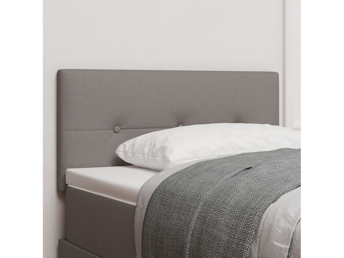 Cabeceira Led Com Botão, Acolchoada, Taupe, 80 Cm, Tecido Wsd32623 Lovely Home