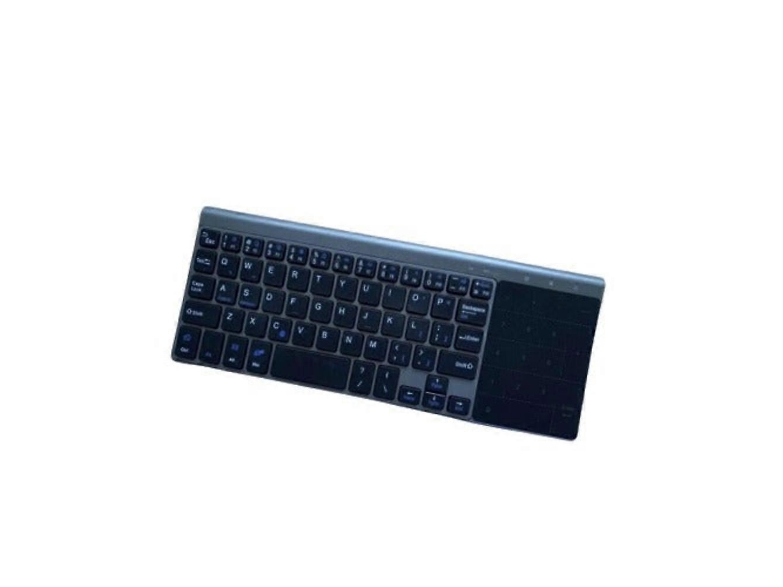 Lurelia Teclado Touchpad Bluetooth, Sem Fio, Pbt, Touchpad, Cor Preto / Azul Para Pc, Tablet, Ipad/ios