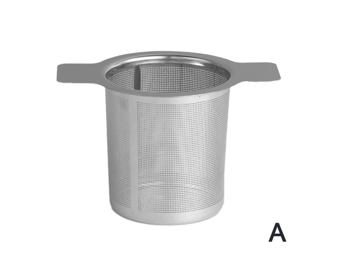 Infusor De Chá Em Aço Inoxidável, Copo Metal, Coador, Filtro Para Folhas Soltas Com Tampa. Aquaforge