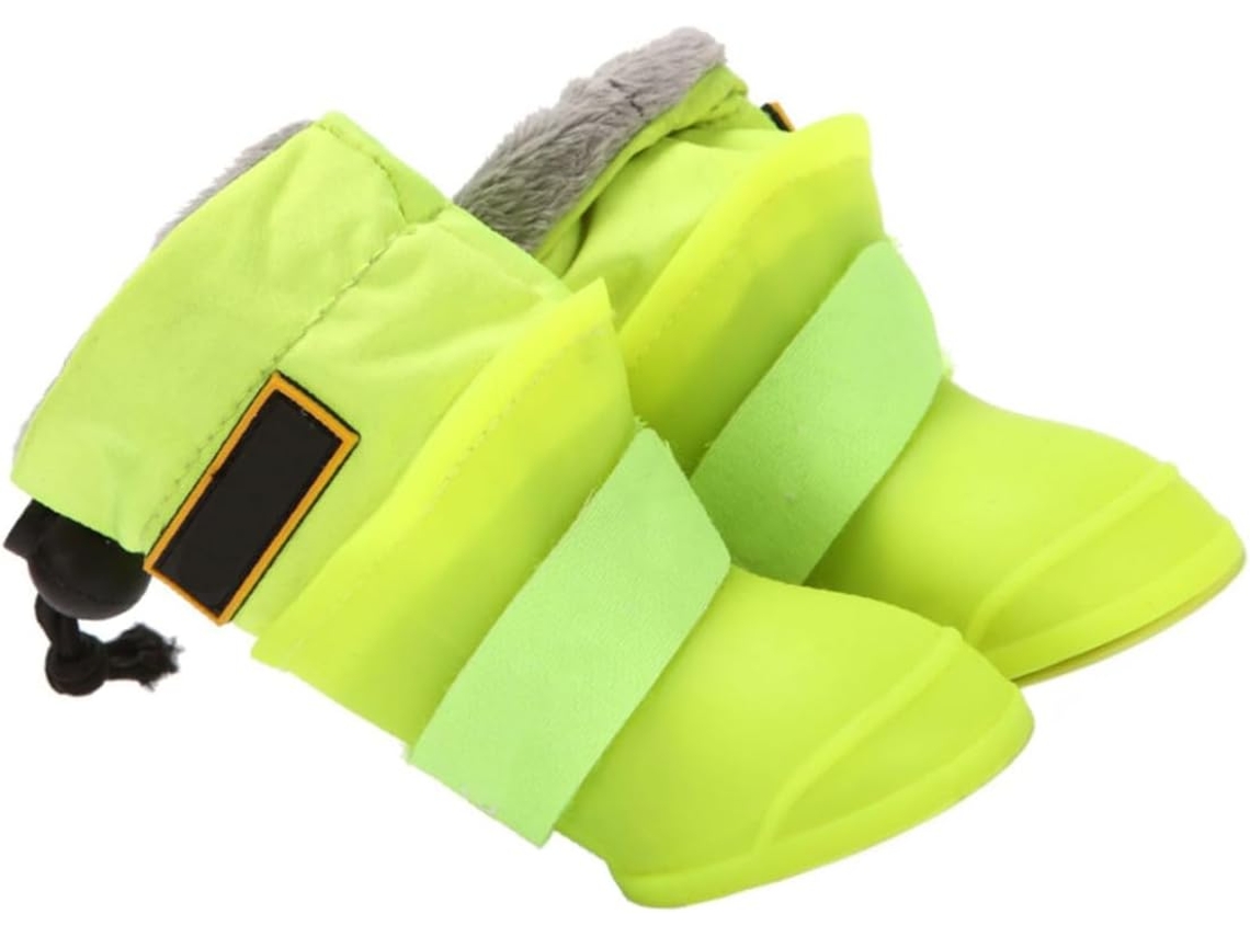 Botas Impermeáveis Cães Ukcoco, Chuva, Conjunto De 4 Peças, Silicone Verde