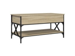 Mesa de centro MAISON EXCLUSIVE em madeira e derivados metálicos Carvalho Sonoma (100x50x50 cm)