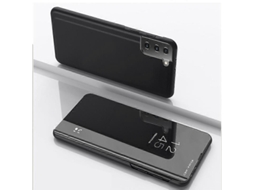 Capa De Couro Espelhado Banhado A Ouro Para Samsung Galaxy S23+ 5g Com Suporte.