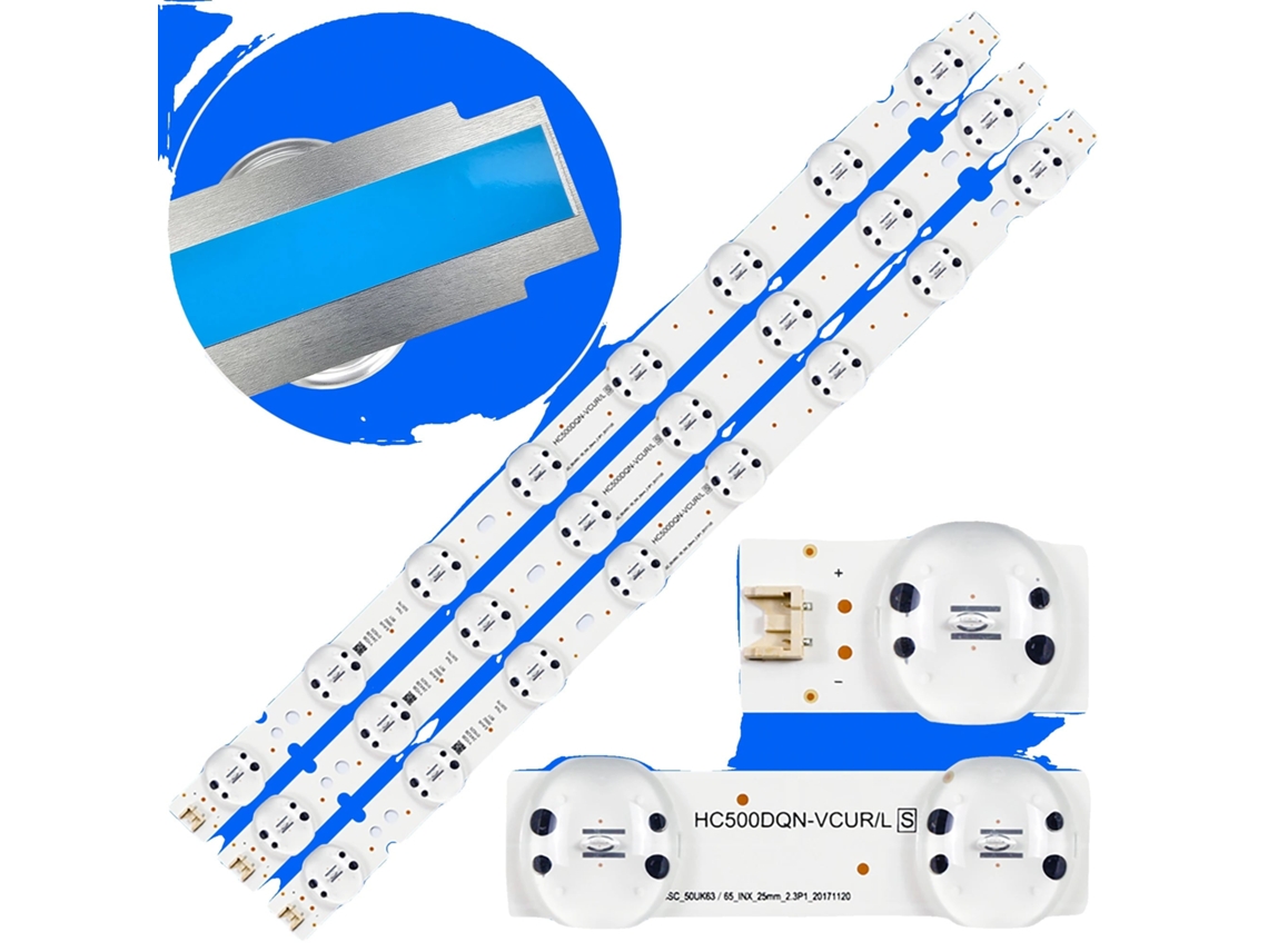 Fita de Luz de Fundo Led, 520mm, 8 Pérolas, 6v, OEM