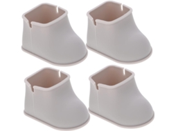 Conjunto De 4 Protetores Silicone Cinza Antiderrapantes Para Pés Cadeiras E Móveis, Ideais Para Maior Conforto E