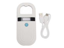 Scanner De Microchip Para Pets Com Leitura Dual Frequência Interface Usb Portátil Recarregável Para Cães E Gatos Branco