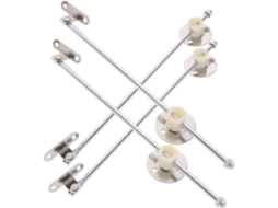 Conjunto De 4 Dobradiças Ferro Para Armários Com Aba Rebatível, Base
