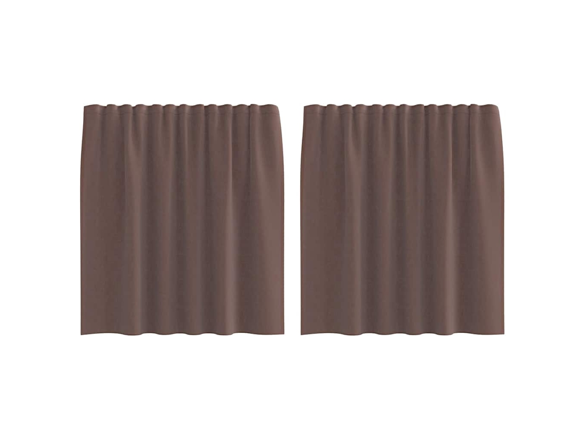 Voile Curtain, Voile Curtains Vidaxl Marrom Tecido (140 X 140 Cm)