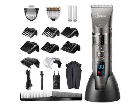 Máquina De Cortar Cabelo Profissional Sem Fio Máquina De Barba Para Homens Máquina De Corpo Máquina De Precisão À Prova Dágua 3 Em 1 Hatteker