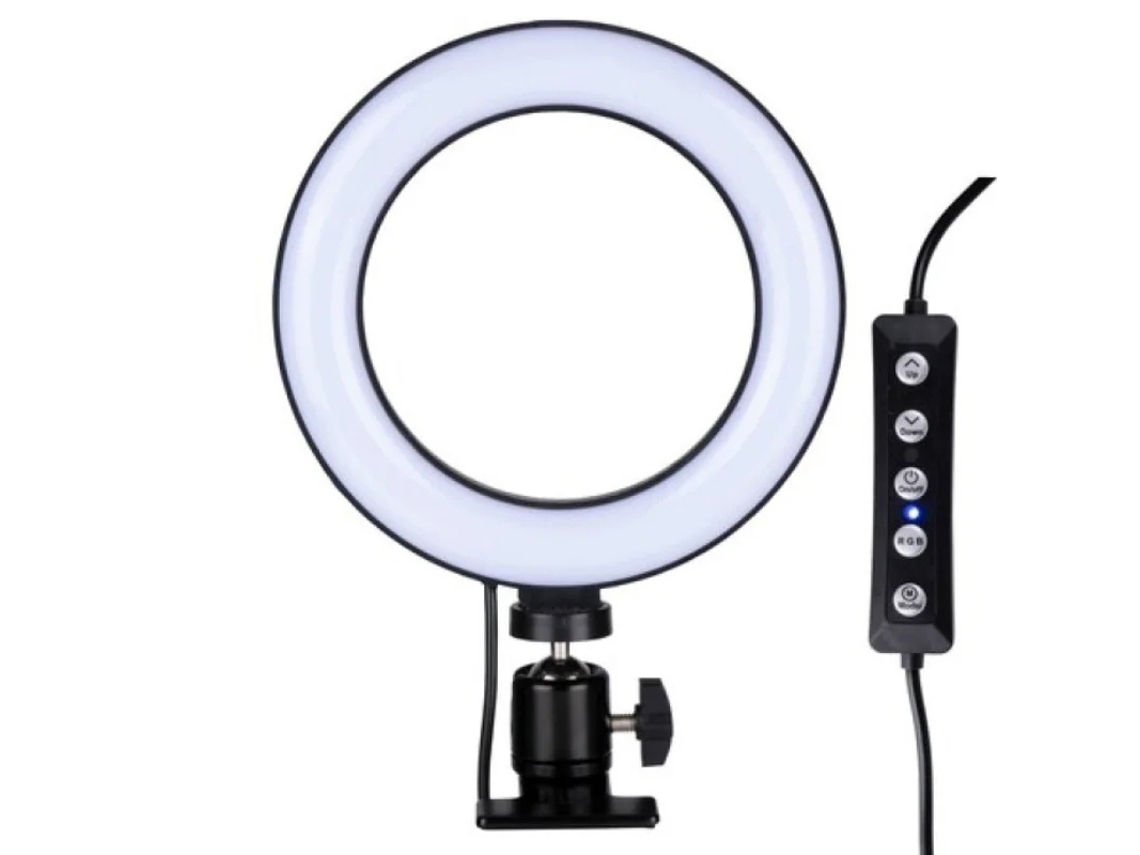 Lurelia Anel De Luz Rgb Led Usb Portátil Ajustável Com Tripé