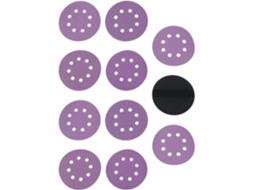 Escolha Sólida - Discos De Afiador 125 Mm - 10 Unidades - 8 Furos - Almofada De Espuma Portátil - Granulometria 60/80/120/240/320 - Projeto Flexível -