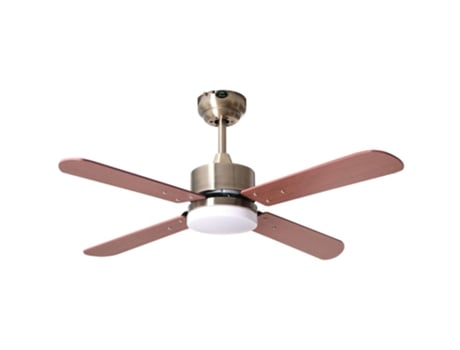 Ventilador DC KENIA couro função reversa temperatura ajustável LED INTERLUSA