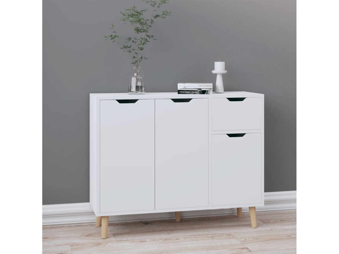 Vidaxl Aparador 90x30x72 Cm Derivados De Madeira Branco