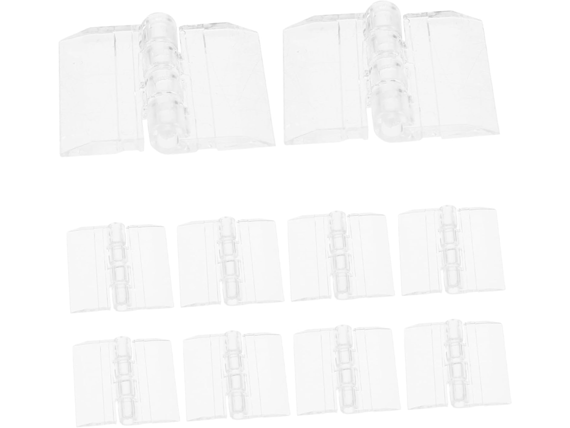 Conjunto De 10 Dobradiças Pequenas Acrílico Para Armários E Caixas
