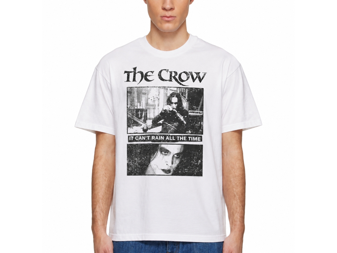 Rockinstone The Crow Movie Squares White Adult T-shirt Size:m