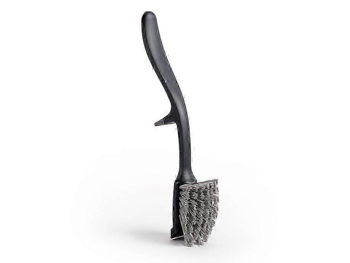 1 Pcs Pincel De Louça Com Apoio Integrado, Cinza