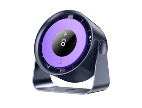 Ventilador De Mesa Pequeno Portátil, Mini Ventilador Com Display Digital Inteligente E Silencioso Siurn Mdug