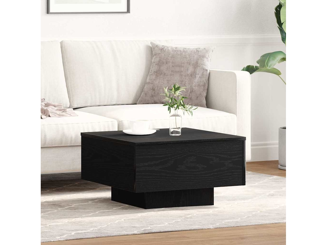 Vidaxl Mesa De Centro Carvalho Preto 55 X 55 X 31 Cm