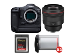 Eos R3 + Rf 85mm F/1.2 L Usm + 1 Sandisk 128gb Extreme Pro Cfexpress Type B + 3 Canon Lp e19 + Ebook “20 Dicas para Fotos Que Impressionam” CANON