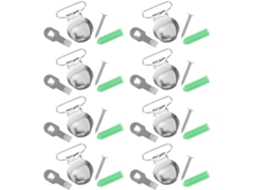 Conjunto De 6 Prendedores Ferro Prateados Para Pendurar Tapetes E Mantas, Com Fácil Instalação Para Decoração De Parede