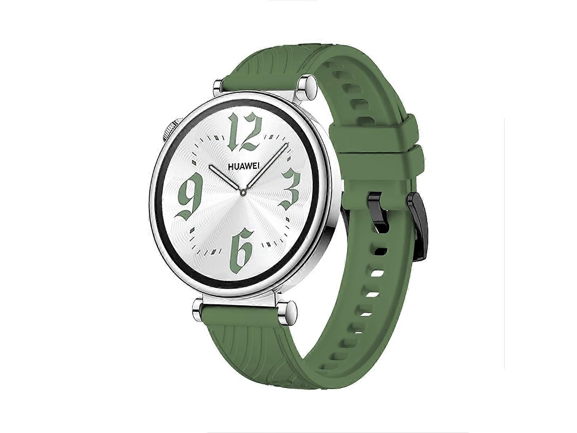 Pulseira De Silicone Texturizada Preta De 18 Mm Com Fivela Para Huawei Watch Gt 4