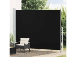 Vidaxl Toldo Lateral Retrátil Para Pátio 220x314 Cm Preto