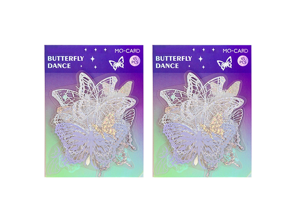 90 Pcs Autocolantes Holográficos Brilhantes e Transparentes para Scrapbook NEVEANCE