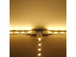 2026 conector em T de 4 Pinos para Fita Led Rgb, Divisor Rápido, Pacote de 10, Material Pcb, Branco