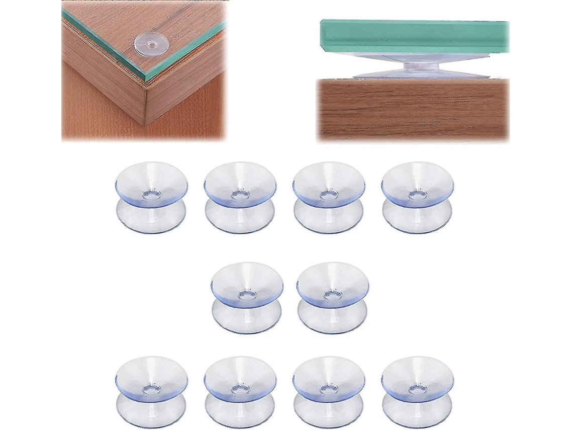 Conjunto de 10 Ventosas Dupla Face Antiderrapantes Transparentes para Tampos Vidro. 20 Mm BRILVIBERA