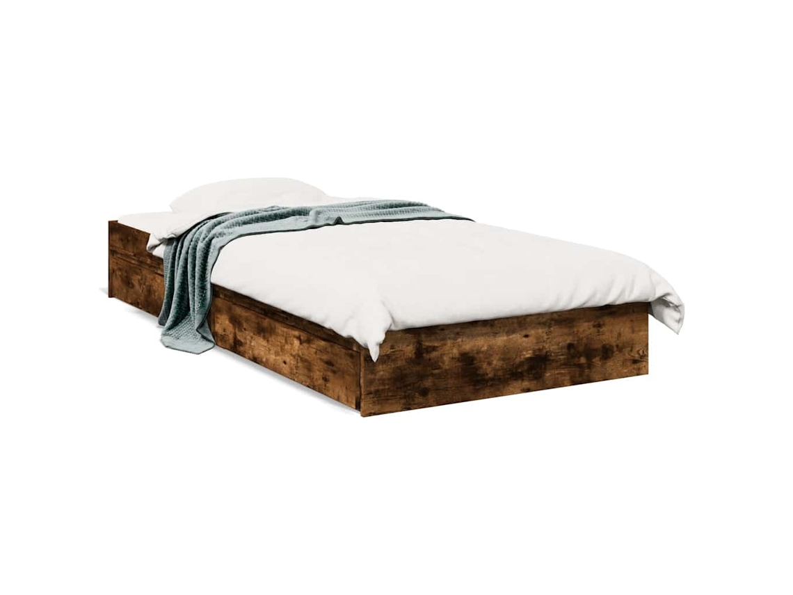 Bed Frame, Bed Frames Vidaxl Marrom Madeira Processada (100 X 200 Cm)
