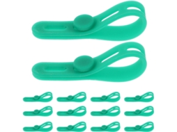 Pacote com 50 Presilhas de Cabo de Silicone Verde Claro Removíveis, Fixadores Ajustáveis para Gerenciamento de Dados SFUSHOS